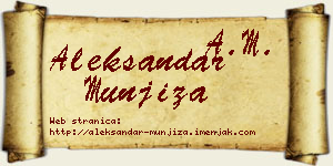 Aleksandar Munjiza vizit kartica